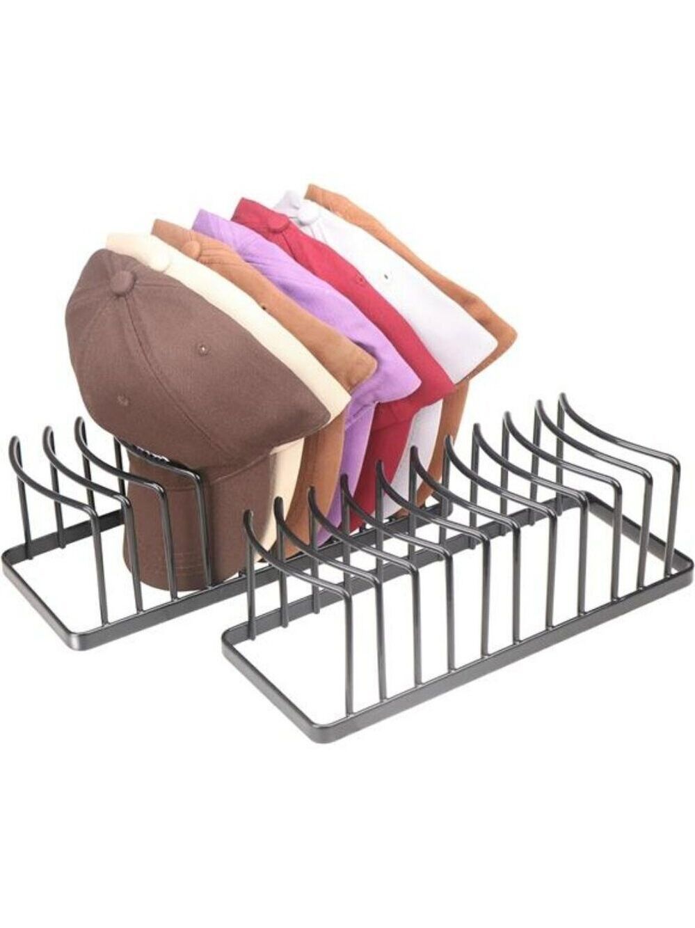 Baseball Cap Hat Rack Metal Organizer Holds 20 Hats Closet Storage Stand